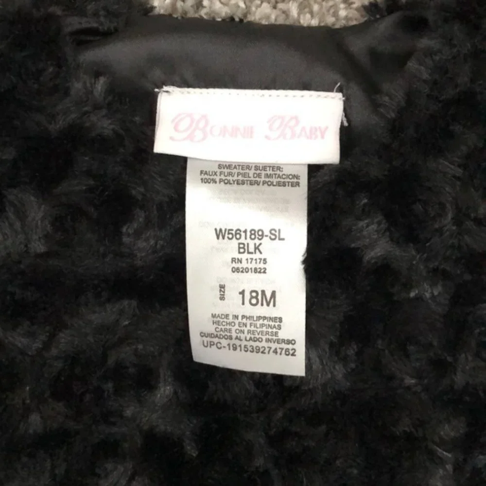 Bonnie Baby Faux Fur Shrug Size 18 M